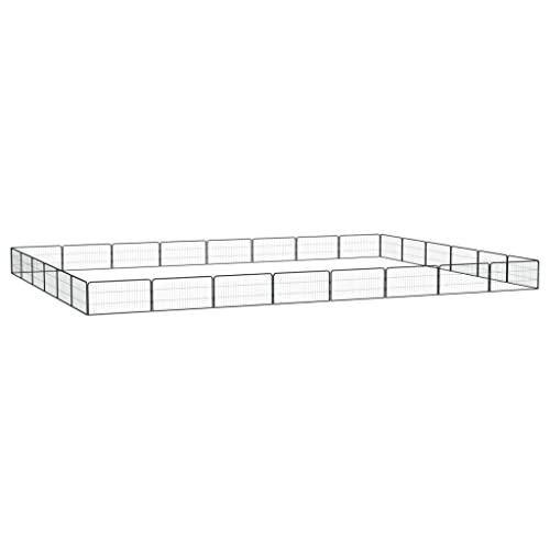 Dog Supplies 28-Panel Laufstall für Hunde, schwarz, 100 x 50 cm, pulverbeschichteter Stahl, Tiere & Haustierbedarf Dog Supplies 28-Panel Laufstall für Hunde, schwarz, 100 x 50 cm, pulverbeschichteter Stahl, Tiere & Haustierbedarf von TEKEET