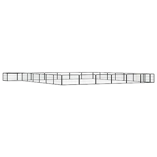 Dog Supplies Laufstall für Hunde, 28 Paneele, pulverbeschichteter Stahl, 100 x 50 cm, Schwarz Dog Supplies Laufstall für Hunde, 28 Paneele, pulverbeschichteter Stahl, 100 x 50 cm, Schwarz von TEKEET