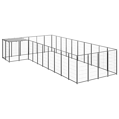 Pet Supplies-Hundehütte Schwarz 13,31 m² Stahl-Tiere & Haustierbedarf Pet Supplies-Hundehütte Schwarz 13,31 m² Stahl-Tiere & Haustierbedarf von TEKEET