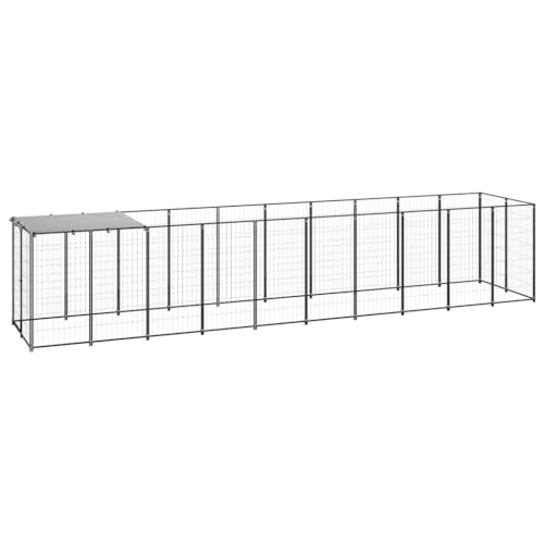 Pet Supplies-Hundehütte Schwarz 6,05 m² Stahl-Tiere & Haustierbedarf Pet Supplies-Hundehütte Schwarz 6,05 m² Stahl-Tiere & Haustierbedarf von TEKEET