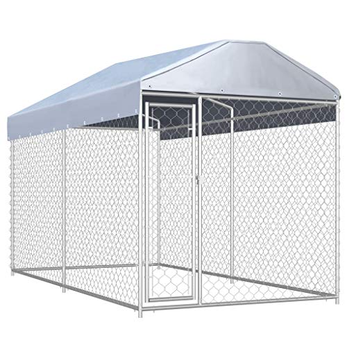 Pet Supplies Hundehütte mit Baldachin, 382 x 192 x 225 cm, Tier- und Haustierbedarf von TEKEET