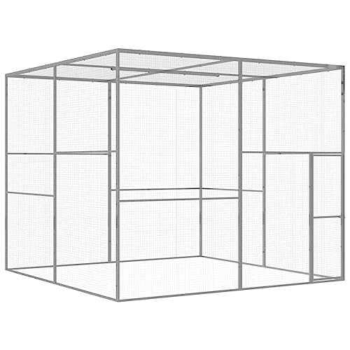 Pet Supplies Katzenkäfig, verzinkter Stahl, 3 x 3 x 2,5 m von TEKEET