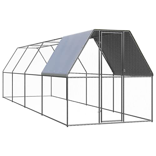Pet Supplies-Outdoor Hühnerkäfig, 2 x 8 x 2 m, verzinkter Stahl von TEKEET