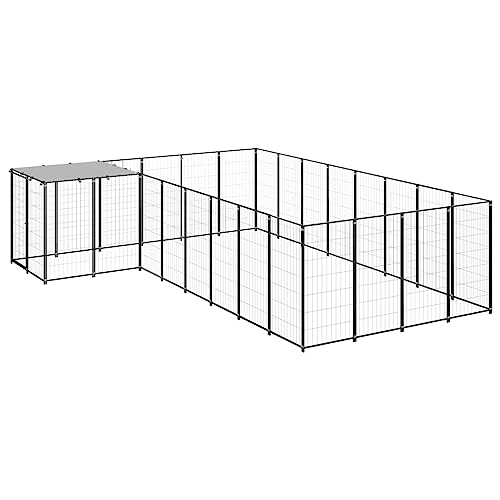 Startseite Möbel Hundehütte schwarz 10,89 m² Stahl von TEKEET