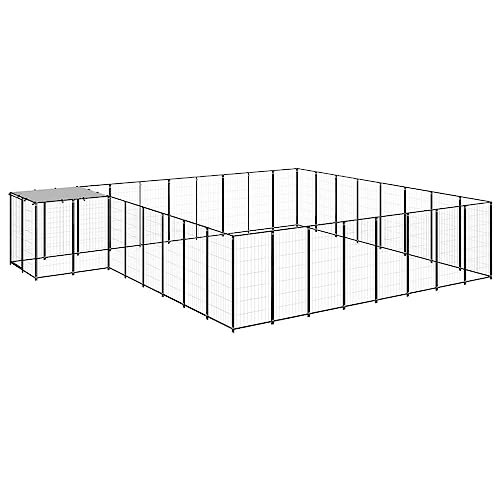Startseite Möbel Hundehütte schwarz 20,57 m² Stahl von TEKEET