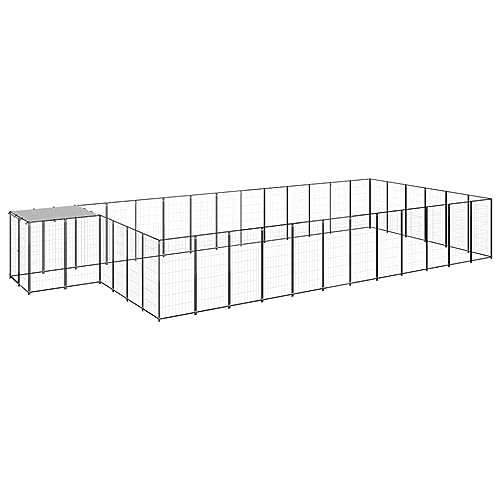Startseite Möbel Hundehütte schwarz 22,99 m² Stahl von TEKEET