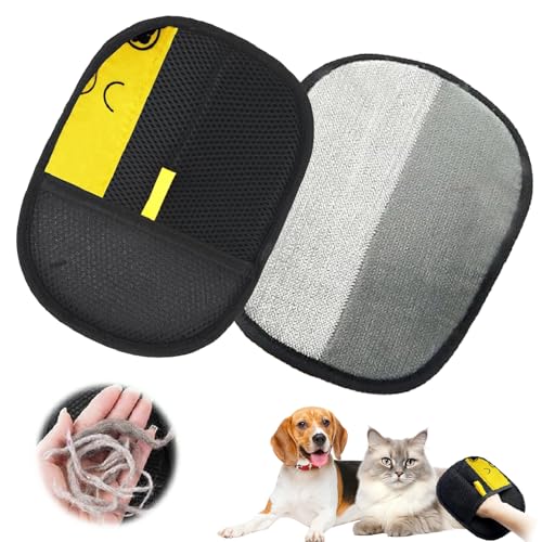 Katzenhaarentferner Handschuh, 2 Stück Double Sided Pet Grooming Gloves, Fellmagnet Handschuh, Antistatische Handschuhe für Hunde, zur Tierhaarentfernung Fellpflege, Für Glattes und Gesundes Fell Katzenhaarentferner Handschuh, 2 Stück Double Sided Pet Grooming Gloves, Fellmagnet Handschuh, Antistatische Handschuhe für Hunde, zur Tierhaarentfernung Fellpflege, Für Glattes und Gesundes Fell von TELAOBAN
