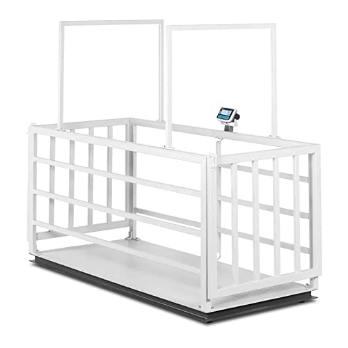 TEM AEK+C110X2403000-4LC-CHK Tierwaage geeicht 500 g (0-1.500 kg) / 1 kg (1.500-3.000 kg) tiergerecht mit Gitter Viehwaage Rinderwaage von TEM