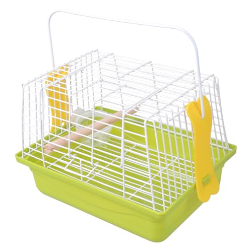 Geräumige Vogelbox aus Eisendraht, für Nymphensittiche, Wellensittiche, mit herausziehbarer Reinigungsschale, für den Außenbereich geeignet, Finkenkäfig von TEMOOUES