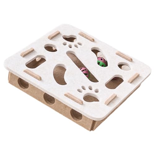 Katzen-Puzzle-Spielzeug, weicher Filz, sicheres Spielzeug mit Glocken, Ball für Krallen, verhindert durch aktives Spielen von Katzen Katzen-Puzzle-Spielzeug, weicher Filz, sicheres Spielzeug mit Glocken, Ball für Krallen, verhindert durch aktives Spielen von Katzen von TEMOOUES