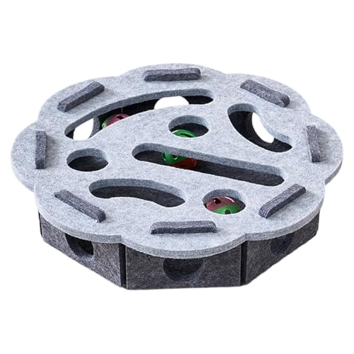 Katzen-Puzzle-Spielzeug, weicher Filz, sicheres Spielzeug mit Glocken, Ball für Krallen, verhindert durch aktives Spielen von Katzen Katzen-Puzzle-Spielzeug, weicher Filz, sicheres Spielzeug mit Glocken, Ball für Krallen, verhindert durch aktives Spielen von Katzen von TEMOOUES