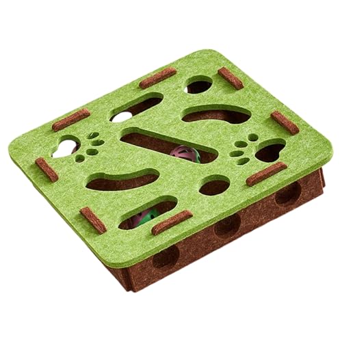 Katzen-Puzzle-Spielzeug, weicher Filz, sicheres Spielzeug mit Glocken, Ball für Krallen, verhindert durch aktives Spielen von Katzen Katzen-Puzzle-Spielzeug, weicher Filz, sicheres Spielzeug mit Glocken, Ball für Krallen, verhindert durch aktives Spielen von Katzen von TEMOOUES
