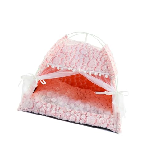 TEMOOUES Waschbares Haustier-Zelt mit weichem Plüsch-Design, weiches Haustier-Schlafbett für Kätzchen, Hunde TEMOOUES Waschbares Haustier-Zelt mit weichem Plüsch-Design, weiches Haustier-Schlafbett für Kätzchen, Hunde von TEMOOUES