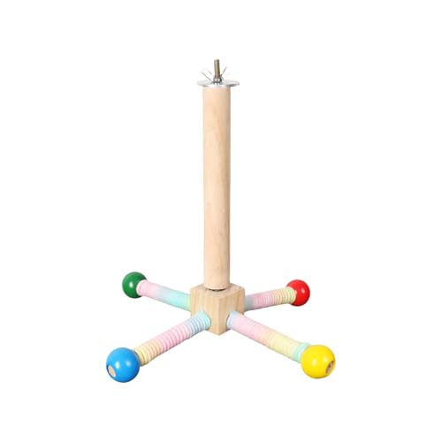 Vogel-Aktivitäts-Spielständer, kaubare Holz-Sitzstange, Spielzeug, sicher für Papageien, Nymphensittiche, Verlobungskäfig, Unterhaltung, interaktiv, kaubar, Vogelstange Vogel-Aktivitäts-Spielständer, kaubare Holz-Sitzstange, Spielzeug, sicher für Papageien, Nymphensittiche, Verlobungskäfig, Unterhaltung, interaktiv, kaubar, Vogelstange von TEMOOUES