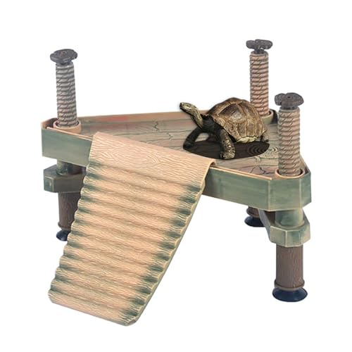 TEMU-SC Turtle Dock, Schildkröten Terrarium, Schildkröte Insel, Schildkröten plattform, Wasserschildkröten plattform (GRÖSSE : M) von TEMU-SC