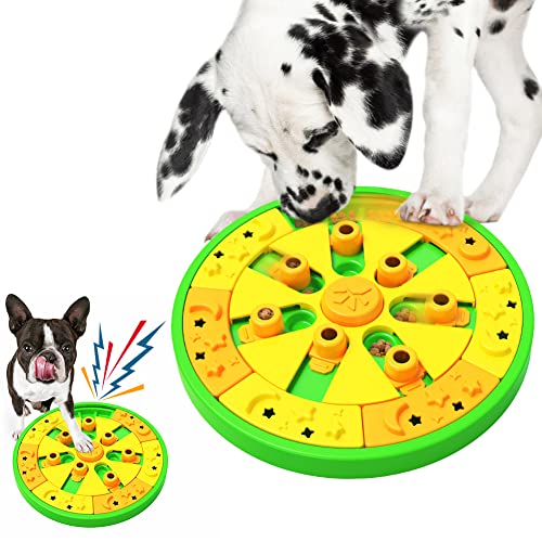 TENGDEE Hundespielzeug Intelligenz, Hundespielzeug Große Hunde und Mittlere Hunde, Slow Feeder und Knöpfe für Tägliche Hundetraining mit Quietschen von TENGDEE