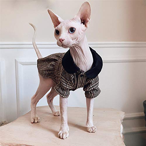 TENGTUD Sphynx Katzenhaarlose Katzenkleidung, Winter- und Herbst-Haustierkleidung-S von TENGTUD