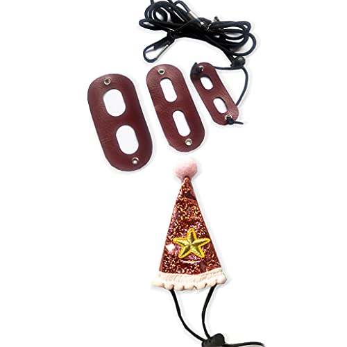 Bartdrachen-Geschirr und Leine, 2 Farben, Geburtstagshut, verstellbar, Leder, für Amphibien und Kleintiere, Halloween, Thanksgiving, Bartdrache, Geschirr-Set von TENYELE