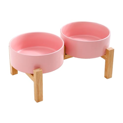 Erhöhtes Keramik-Hundenapf-Set mit stabilem Holzständer, rutschfestes Design, Doppelnapf, Wasserfutter, Futterstation für Haustiere, Keramik, Haustierfutter und Wassernapf Erhöhtes Keramik-Hundenapf-Set mit stabilem Holzständer, rutschfestes Design, Doppelnapf, Wasserfutter, Futterstation für Haustiere, Keramik, Haustierfutter und Wassernapf von TENYELE