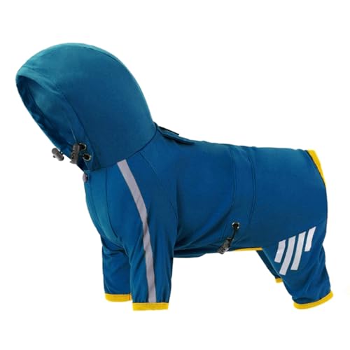 Haustier-Regenmäntel, wasserdicht, für Outdoor-Aktivitäten, Regenjacken für kleine Welpen, reflektierend, winddicht, wasserdicht, Regenanzug mit Kapuze von TENYELE