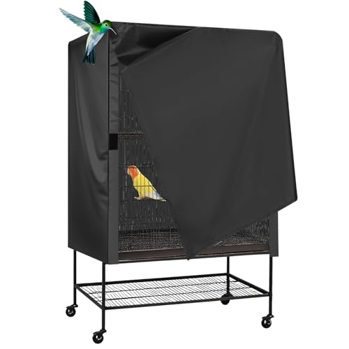 TENYELE Abdeckung für Vogelkäfig, Polyester, waschbar, mit Verschlüssen, atmungsaktiv, für Papageienkäfig TENYELE Abdeckung für Vogelkäfig, Polyester, waschbar, mit Verschlüssen, atmungsaktiv, für Papageienkäfig von TENYELE