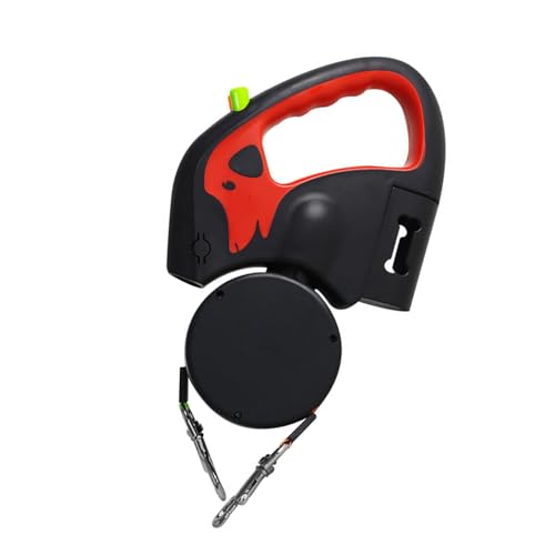 TENYELE Hundeleinen mit Hundemuster, mit automatischer Verriegelung und 3 m langem Seil, Nylon-Traktionsseil für kleine bis große Hunde, Spaziergänge, Training, Outdoor-Hundeausführung von TENYELE