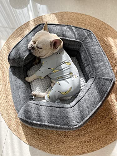 Schlaf-Hundesofa-Hundehaus-Hundebett kann zerlegt und mit Dicker Warmer Hundematte für Haustierbett-Hundesofa gewaschen Werden von TEPOK