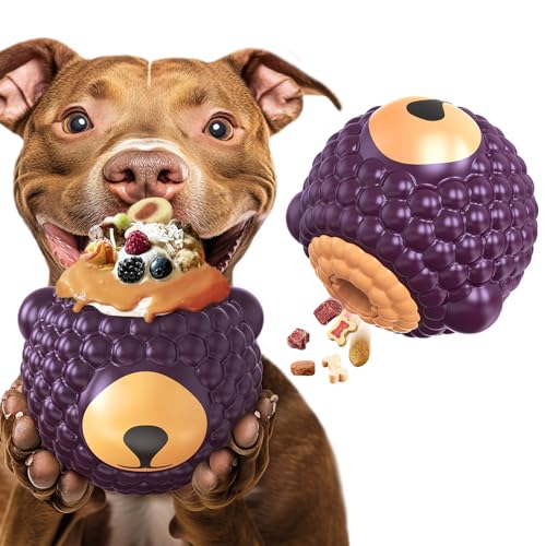 TERLOPBON Unzerbrechliches Hundespielzeug für Power-Kauer, interaktiver Futterspender für große Hunde, mit Futterbechern und Leckerlifutter, langsamer Feeder, Angstlinderung mit Pupscile für große von TERLOPBON