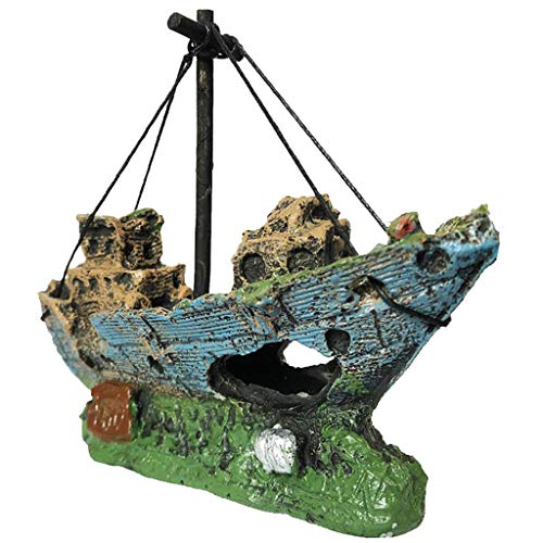 Aquarium-Dekoration für Schiffswrack, Kunstharz, versunkenes Schiff für Süßwasser, Salzwasser, Betta-Tanks, Dekoration, Aquarium, Schiffswrack, Dekoration, große Aquarium-Ornamente, groß Aquarium-Dekoration für Schiffswrack, Kunstharz, versunkenes Schiff für Süßwasser, Salzwasser, Betta-Tanks, Dekoration, Aquarium, Schiffswrack, Dekoration, große Aquarium-Ornamente, groß von TERNCOEW