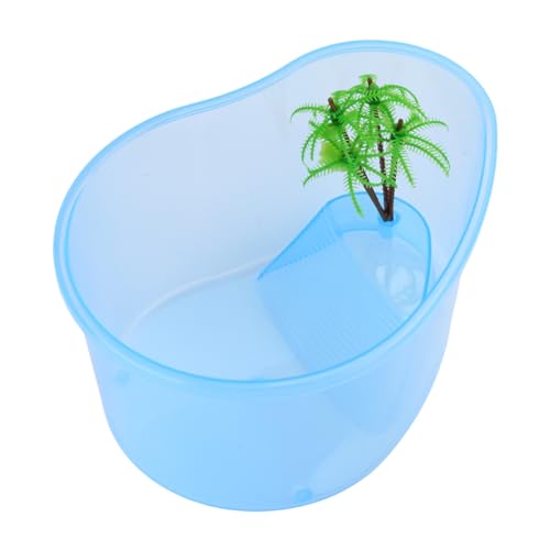 TERNCOEW Kunststoff-Terrarium, kleine Schildkröten, Aquarium, Sonneninsel mit Rampe und Grünpflanze, tolles Geschenk für Kinder, Aquariumfilter TERNCOEW Kunststoff-Terrarium, kleine Schildkröten, Aquarium, Sonneninsel mit Rampe und Grünpflanze, tolles Geschenk für Kinder, Aquariumfilter von TERNCOEW