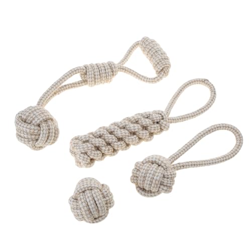 TERNCOEW 1 Set Geflochtenes Seil, Zerrspielzeug für Welpen, niedlicher Knotenball, Baumwollmaterial, Sicherheitsspielzeug, Hunde-Zähnenspielzeug TERNCOEW 1 Set Geflochtenes Seil, Zerrspielzeug für Welpen, niedlicher Knotenball, Baumwollmaterial, Sicherheitsspielzeug, Hunde-Zähnenspielzeug von TERNCOEW