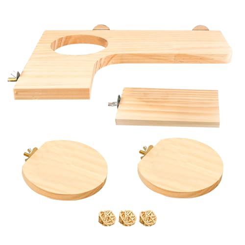 TERNCOEW Hamster Holzplattform und Treppe Hamster Plattform für Käfig Hamster Hamster Käfig Spielzeug Chinchillas Plattform Hamster von TERNCOEW