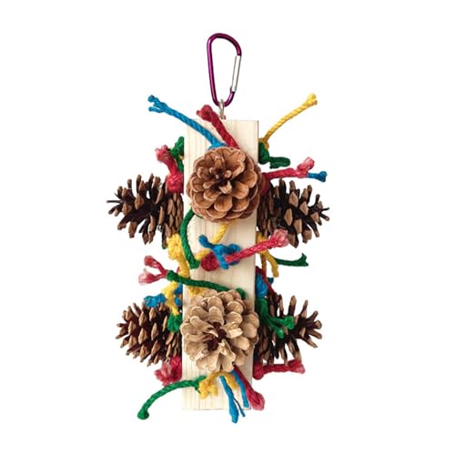 TERNCOEW Kauspielzeug für Kleintiere für Vögel, Papageien, Kauspielzeug, Tannenzapfen, buntes Cluster zum Kauen, Zähneknirschen, Käfig-Vogelspielzeug TERNCOEW Kauspielzeug für Kleintiere für Vögel, Papageien, Kauspielzeug, Tannenzapfen, buntes Cluster zum Kauen, Zähneknirschen, Käfig-Vogelspielzeug von TERNCOEW