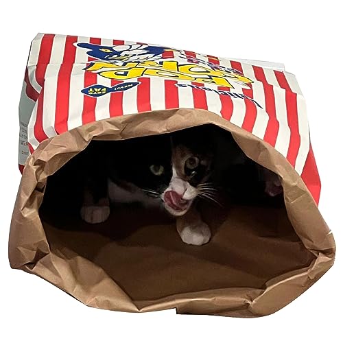 TERNCOEW PopcornBag Zelt Spielzeug PlayTunnel Zelt Haus Hunde Kraftpapier Tasche Versteck Tunner Langeweile Haustier Indoor Entertainment Spielzeug Faltbare Haustier Paperbag Nest TERNCOEW PopcornBag Zelt Spielzeug PlayTunnel Zelt Haus Hunde Kraftpapier Tasche Versteck Tunner Langeweile Haustier Indoor Entertainment Spielzeug Faltbare Haustier Paperbag Nest von TERNCOEW