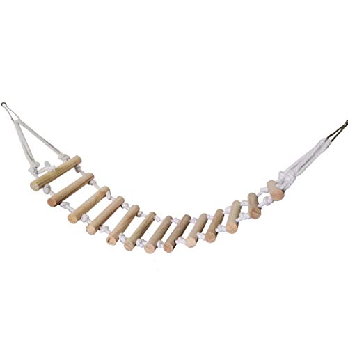 Vogelleiter aus Holz, Brücke, Hamster, Kletterseil, Leiter, Spielzeug, einfache Installation, ideal für kleine bis Vögel, Vögel, Birnen, Vögel, Vogelfutterspender, Vogelsitzstange, Vogelkäfigzubehör Vogelleiter aus Holz, Brücke, Hamster, Kletterseil, Leiter, Spielzeug, einfache Installation, ideal für kleine bis Vögel, Vögel, Birnen, Vögel, Vogelfutterspender, Vogelsitzstange, Vogelkäfigzubehör von TERNCOEW