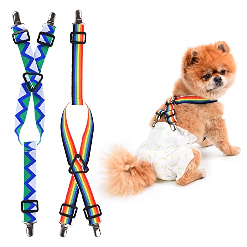 2 Stück Hundewindel-Hosenträger, Hunde-Windelgeschirr, Hosenträger für Weibliche Hunde, Alter Hund, Welpen-Hosenträger, Bauchbänder für Hundewindeln, Haustier-Kleidung, Bekleidungshalter 2 Stück Hundewindel-Hosenträger, Hunde-Windelgeschirr, Hosenträger für Weibliche Hunde, Alter Hund, Welpen-Hosenträger, Bauchbänder für Hundewindeln, Haustier-Kleidung, Bekleidungshalter von TESSVEYA