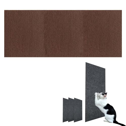 DIY Climbing Cat Scratcher, Katzen Kratzmatte Selbstklebend, Cat Scratcher Klebend, Kratzmatte Katze Selbstklebend, Katzenteppich Selbstklebend (30 * 100cm/11.8 * 39.4in,Braun) von TETGSET