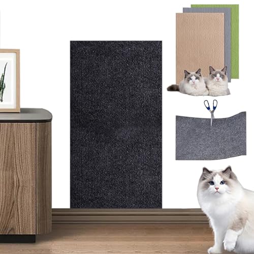 Kratzmatte Selbstklebend, Kratzmatte Katze Wand 100/200/300 cm, Kratzmatten FüR Katzen, Katzen Kratzmatte FüR Die Wand, Kratzmatte Katze FüR Sofa (Dunkelgrau,30 * 300cm) von TETGSET