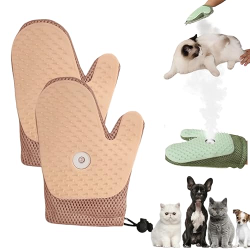 Tierhaarentferner Handschuh, 2025 Neu Haarentfernungshandschuh & Fellpflegehandschuh mit Spray, Katzenhaarentferner Handschuh, Antistatische Katzenbürste mit Dampf, Pet Hair Remover Glove (Beige * 2) Tierhaarentferner Handschuh, 2025 Neu Haarentfernungshandschuh & Fellpflegehandschuh mit Spray, Katzenhaarentferner Handschuh, Antistatische Katzenbürste mit Dampf, Pet Hair Remover Glove (Beige * 2) von TETSMG