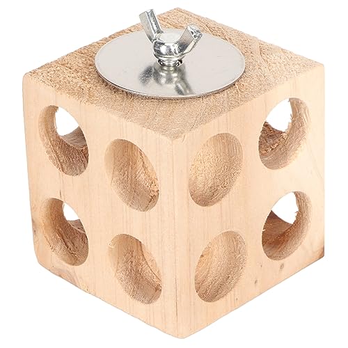 TEUOPIOE Bird Block Toy Foraging Shredding Wooden Parrot Block Chewing Toy for Lovebirds Cockatiels Budgies Bird Foraging Toys (6cm) von TEUOPIOE