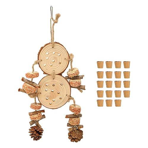 TEUOPIOE Vogel-Kauspielzeug, Puzzle, Holzkorken, Baumstämme, Tannenzapfen, Maiskolben, Rinden, Papageienkäfig-Spielzeug für Sittiche, Nymphensittiche, Sittiche, Vogelspielzeug TEUOPIOE Vogel-Kauspielzeug, Puzzle, Holzkorken, Baumstämme, Tannenzapfen, Maiskolben, Rinden, Papageienkäfig-Spielzeug für Sittiche, Nymphensittiche, Sittiche, Vogelspielzeug von TEUOPIOE