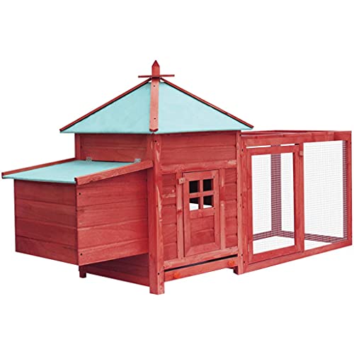 TEWTX7 Hühnerstall mit Legenest Witterungsbeständig Holz-Hühnerhaus Tanne-Massivholzkonstruktion Nistkasten Hühnerkäfig 193 x 68 x 104 cm TEWTX7 Hühnerstall mit Legenest Witterungsbeständig Holz-Hühnerhaus Tanne-Massivholzkonstruktion Nistkasten Hühnerkäfig 193 x 68 x 104 cm von TEWTX7