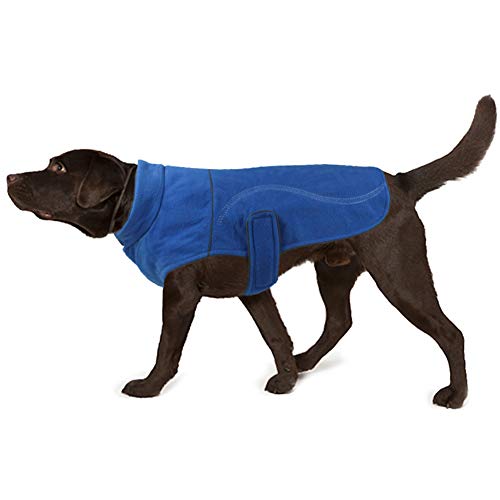 TFENG Hundemantel Fleece Futter Haustier Winterjacke Double Layer für die meisten Hunde (Blau, 3XL) von TFENG