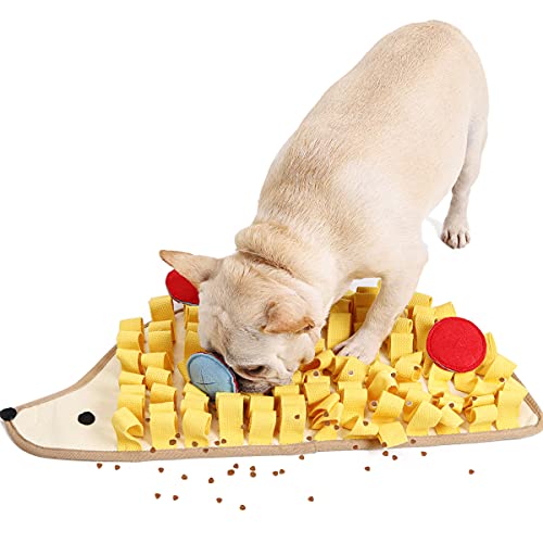 TFENG Schnüffelteppich Hunde, Waschbar Hund schnüffelteppich Intelligenzspielzeug, Schnüffelmatte Hund Snuffle Mat, Igel von TFENG
