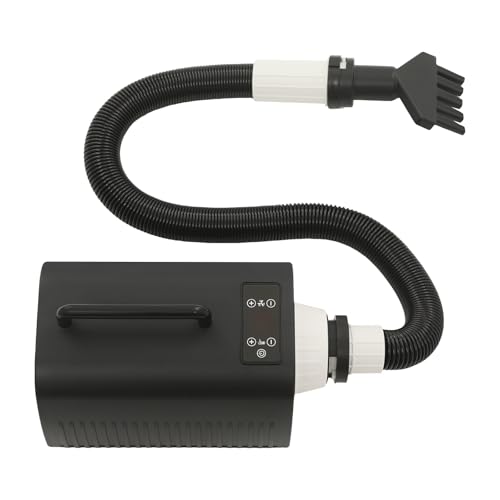 TFIANYNI 2100W Blower Hundefön, 1-9 Geschwindigkeits Und Temperatureinstellung, Hunde Haartrockner Hundefön Digital Touch Bedienung, Mit 3 Düsen, Tragbar (Schwarz) von TFIANYNI