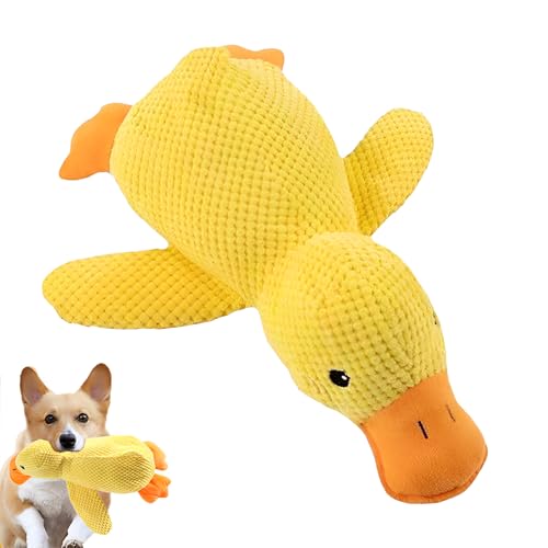 TFSZE Intelligenzspielzeug für Hunde, Antistress Ente Hund,Intelligenz Interaktives Hundespielzeug für Welpen Mittelgroße Hunde,Ente Gelb,Für Hund ruhig und ausgeglichen Antistress(L) von TFSZE