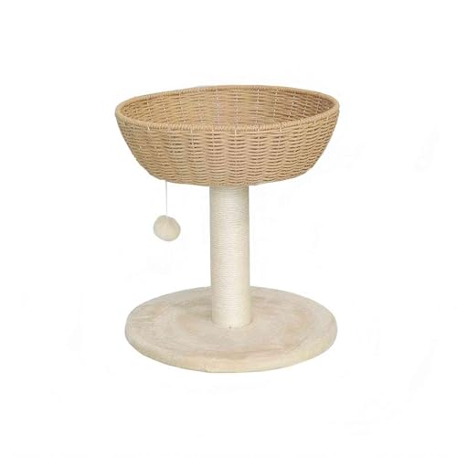 Kratzbaumturm, handgewebtes großes Nest, Rattan-Katzenbett, geeignet für Katzen mit einem Gewicht von bis zu 9 kg Kratzbaumturm, handgewebtes großes Nest, Rattan-Katzenbett, geeignet für Katzen mit einem Gewicht von bis zu 9 kg von TGMVI