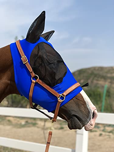 TGW Riding Super Fit Pferdefliegenmaske Pferde Fliegenmaske Horse Fly Mask (M, Royal Blue) von TGW RIDING