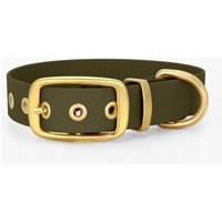 THE DOG IDEA Biothane Halsband Gold Khaki XS von THE DOG IDEA