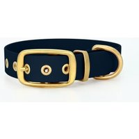 THE DOG IDEA Biothane Halsband Gold Navy XS von THE DOG IDEA